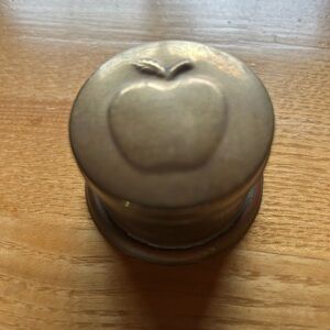 Vintage Brass Apple 🍎 Stamp Dispenser